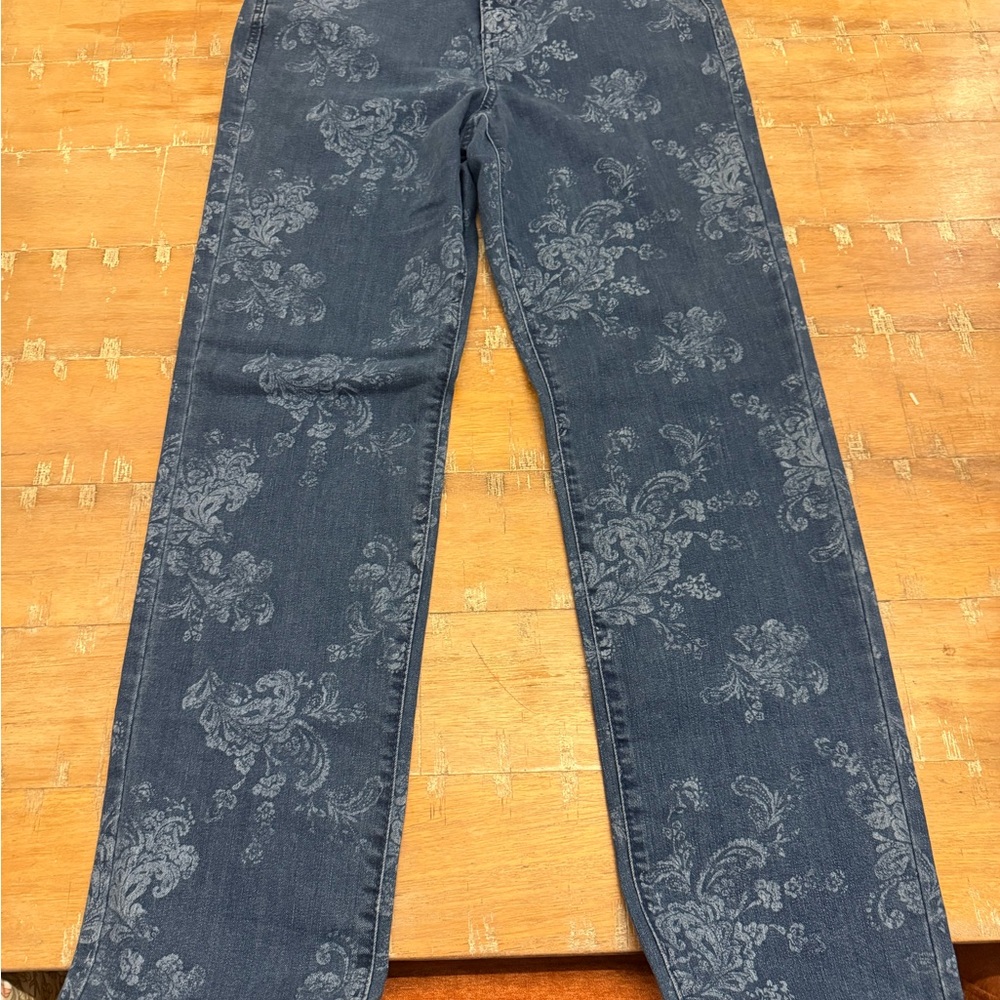 Style & Co. Women's Floral Denim Straight Leg Jeans - Picture 2 of 10